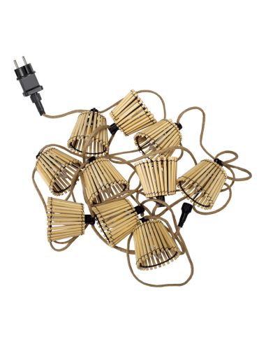 Guirnalda de yute exterior Okinawa con cable | LeonLeds