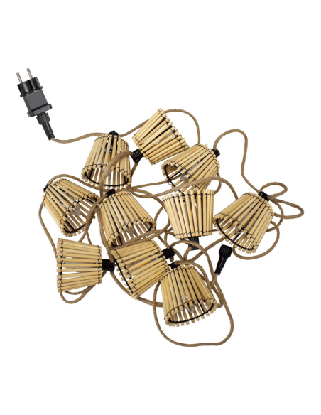Guirnalda de yute exterior Okinawa con cable | LeonLeds