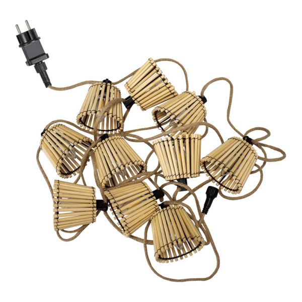 Guirlande de jute d'extérieur Okinawa avec cordon | leonleds