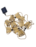 Guirnalda de yute exterior Okinawa solar | LeonLeds