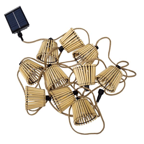 Guirnalda de yute exterior Okinawa solar | LeonLeds