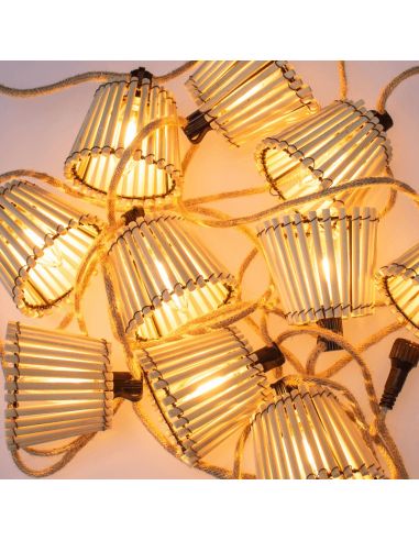 Guirlande de jute d'extérieur Okinawa avec cordon | leonleds