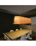 Lámpara colgante alargada Stood de madera con 5 luces Faro Barcelona