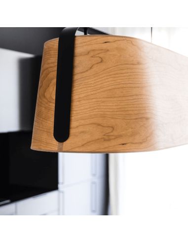Lámpara colgante Stood de madera con 5 luces E27