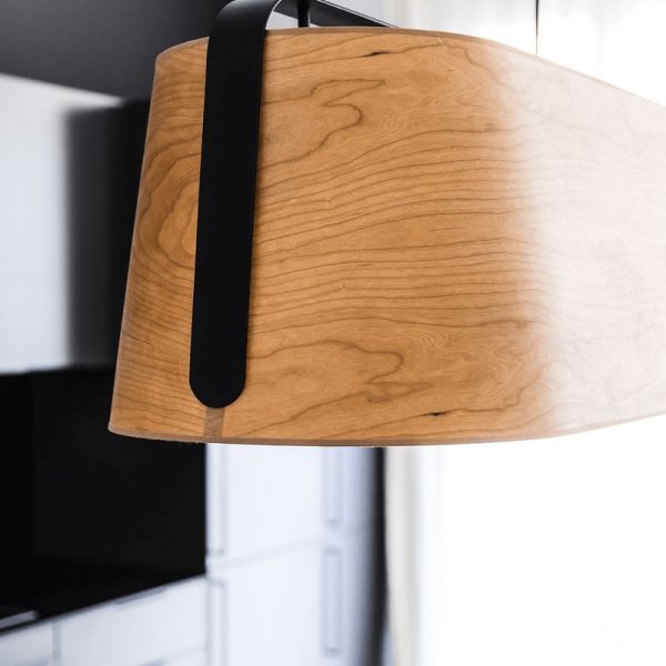 Lámpara colgante Stood de madera con 5 luces E27