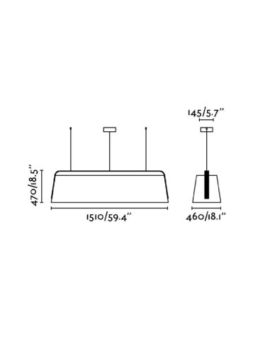 Lámpara colgante Stood de madera con 5 luces E27 medidas