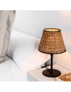 Mini lampe à poser en rotin Sumba 1xE27 2
