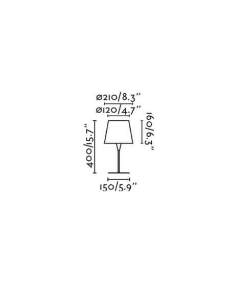 Lámpara de sobremesa mini de ratán Sumba 1xE27 medidas