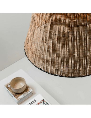 Lámpara colgante con pantalla de ratán Sumba 1xE27 detalle