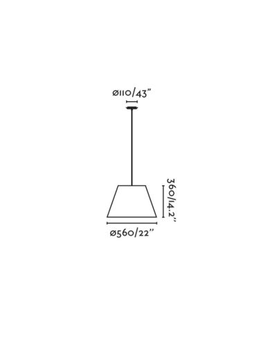 Lampe suspendue avec abat-jour en rotin Sumba 1xE27 mesures
