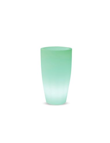 Maceta con luz multicolor recargable Bambú de 70cm