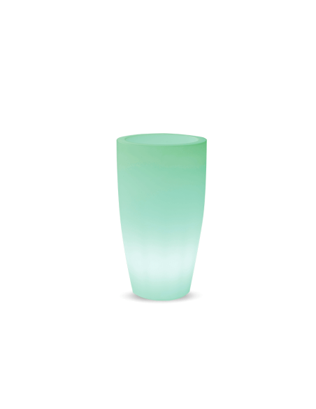 Maceta con luz multicolor recargable Bambú de 70cm