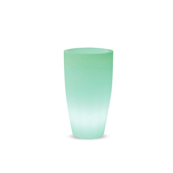 Maceta con luz multicolor recargable Bambú de 70cm