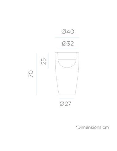 Vaso de flores multicolorido recarregável de bambu de 70 medidas com luz