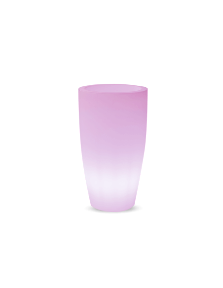 Pot de fleurs multicolore rechargeable en bambou de 90 cm avec lumière