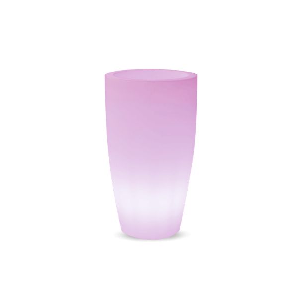 Pot de fleurs multicolore rechargeable en bambou de 90 cm avec lumière