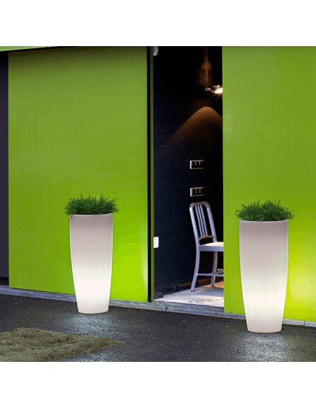Pote de luz multicolor recarregável de bambu de 90 cm ambiente
