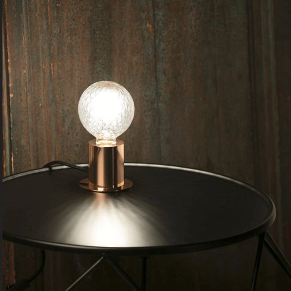Candeeiro de mesa Ten metal sem abajur 1xE27 cobre atmosfera Faro
