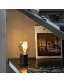 Lámpara de mesa Ten de metal sin pantalla 1xE27 negra ambiente