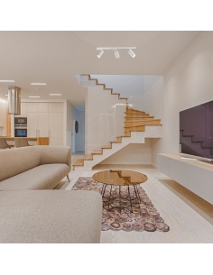 Bande de plafond Modrian avec 3 spots blancs 2