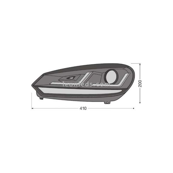 Phares LED Golf 6 LEDriving Xenarc Chrome - Pack 2 LEDHL102-CM Osram | leonleds