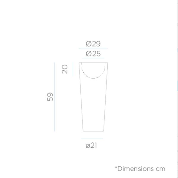 Hoher Außenblumentopf mit...