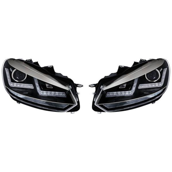 Golf 6 Faróis de LED LEDriving Xenarc Chrome - Pack 2 LEDHL102-CM Osram | leonleds