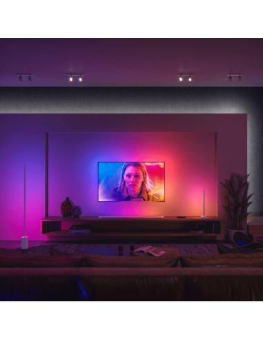 Lámpara de mesa LED inteligente de estilo moderno Blanca ambiente