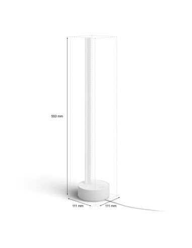 Lámpara de mesa LED inteligente de estilo moderno Blanca Gradient Signe medidas