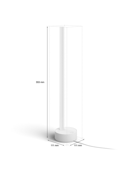 Lámpara de mesa LED inteligente de estilo moderno Blanca Gradient Signe medidas