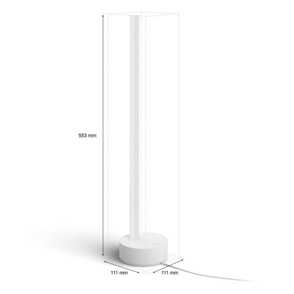 Lámpara de mesa LED inteligente de estilo moderno Blanca Gradient Signe medidas