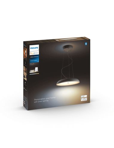 Amaze Hue LED Smart Suspension Noir lumière ambiante emballage chaud