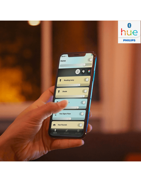 Lámpara Colgante Inteligente LED Amaze Hue Negra ambiente luz cálida app