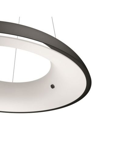 Lámpara Colgante Inteligente LED Amaze Hue Negra ambiente luz cálida detalle