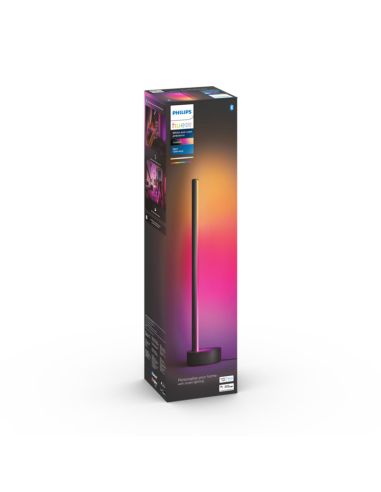 Lampe à poser LED intelligente noire Philips Hue Gradient Signe 2 000K à 6 500K + packaging RVB