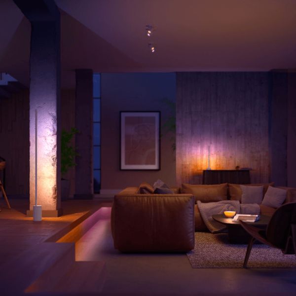 Lampadaire LED Moderne Blanc Gradient Signe Philips Hue Dimmable Ambient Philips Hue
