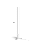 Lampadaire LED moderne White Gradient Signe Philips Hue Dimmable mesures