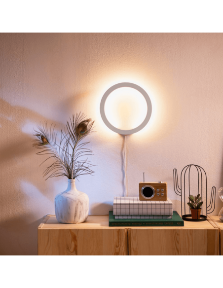 Lâmpada de parede LED redonda inteligente Sana Hue White 20W luz branca ambiente