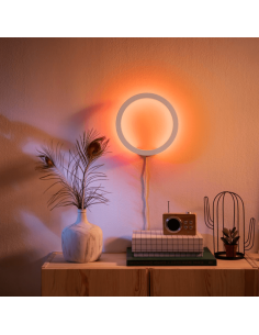 Lâmpada de parede LED redonda inteligente Sana Hue branca 20 W 2