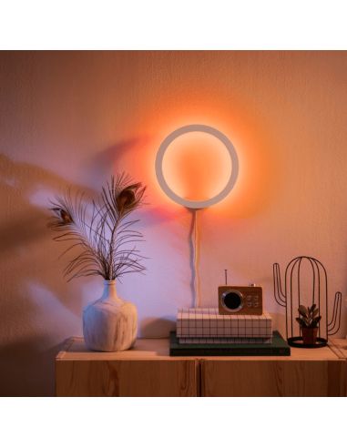 Applique murale LED ronde intelligente Sana Hue Blanc 20W ambiant