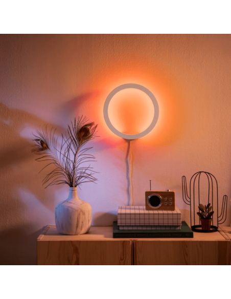Applique murale LED ronde intelligente Sana Hue Blanc 20W ambiant