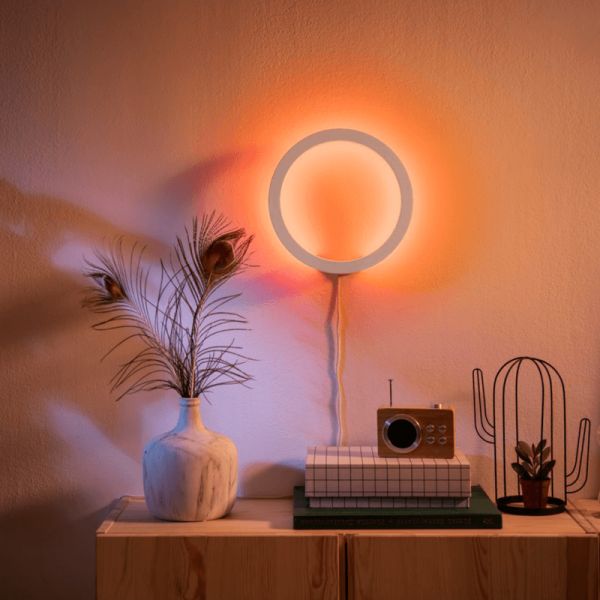 Applique murale LED ronde intelligente Sana Hue Blanc 20W ambiant