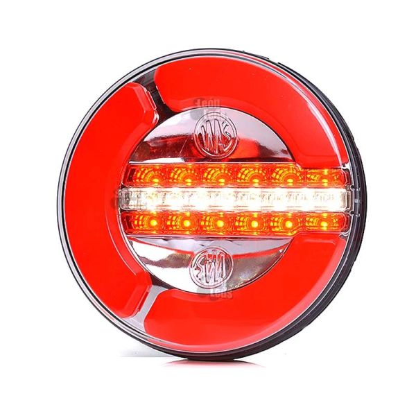 Piloto Trasero Redondo LED 3 Funciones Niebla y Marcha Atras | LeonLeds Pilotos LED