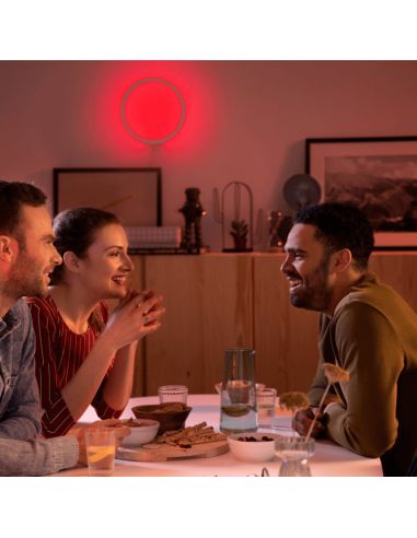 Applique murale LED ronde intelligente Sana Hue Blanc 20W RGB ambiant