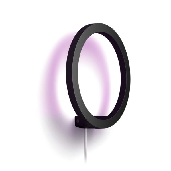 Aplique LED moderno negro Inteligente Sana Hue