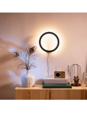 Aplique LED moderno negro Inteligente Sana Hue ambiente luz blanca