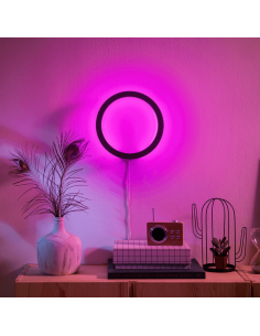 Applique murale LED noire moderne Smart Sana Hue 2