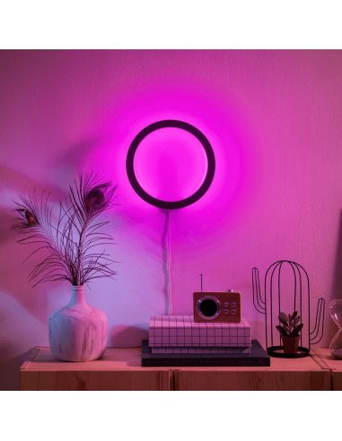 Aplique LED moderno negro Inteligente Sana Hue ambiente