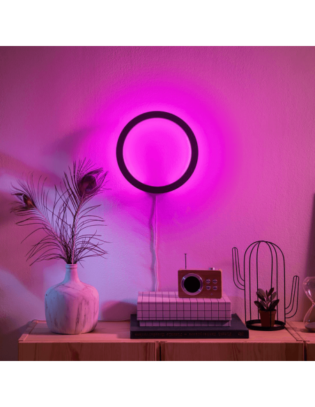 Aplique LED moderno negro Inteligente Sana Hue ambiente