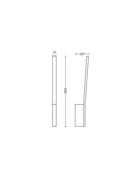 Aplique LED Inteligente negro Liane Hue medidas